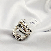 картинка Кольца набор 7 шт с чернением цепи круглая страза от магазина LonnaMag