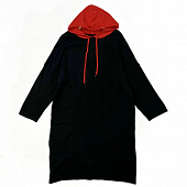 Картинка Платье спорт с капюшоном плотный трикотаж контрастный капюшон от магазина LonnaMag