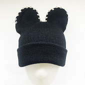 картинка Шапка трикотаж подворот уши микки с шипами от магазина LonnaMag