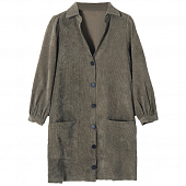 Картинка Платье прямое вельвет черные кнопки карманы от магазина LonnaMag