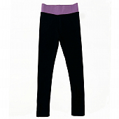 Картинка Леггинсы теплые на флисе фиолетовая широкая талия от магазина LonnaMag