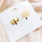 картинка Кольца крупные матовые набор 2 шт золото круг от магазина LonnaMag