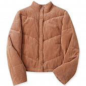 Картинка Куртка дутая короткая вельвет швы наискосок от магазина LonnaMag