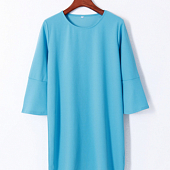 Картинка Прямое мини платье рукав клеш от магазина LonnaMag