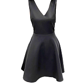 Картинка Платье без рукавов юбка клеш спина на шнуровке V-вырез от магазина LonnaMag