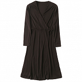 Картинка Платье на запах на тонких завязках миди - черное от магазина LonnaMag