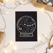 картинка Открытка поздравительная с голографией «Волшебный шар», 7,5 х 10 см от магазина LonnaMag