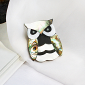 картинка Брошь перламутр сова от магазина LonnaMag