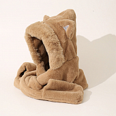картинка Шапка плюшевая с ушками (шарф перчатки) от магазина LonnaMag