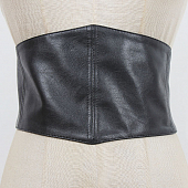картинка Широкий пояс корсет эко кожа сзади резинка 3 кнопки швы спереди от магазина LonnaMag