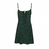 Картинка Платье мини изумрудное на груди завязка принт огурцы от магазина LonnaMag