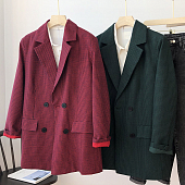 Картинка Пиджак мелкая цветная клетка 4 черных пуговицы 1986 от магазина LonnaMag