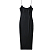 Картинка Платье миди по фигуре очень тонкие черные лямки разрез сбоку по ноге от магазина LonnaMag