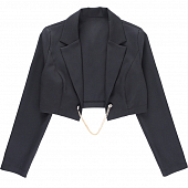 Картинка Пиджак укороченный застежка золотая цепь от магазина LonnaMag