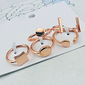 картинка Набор колец 5 шт. фигуры круг квадрат палочки от магазина LonnaMag