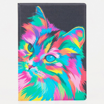 Обложка для паспорта, разноцветный «Кот»