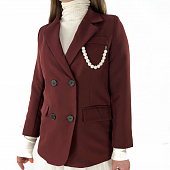 Картинка Пиджак цепь из жемчуга черные пуговицы от магазина LonnaMag