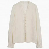 Картинка Блуза прозрачная вязка кружево пуговицы жемчуг от магазина LonnaMag