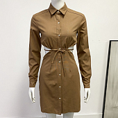 Картинка Платье рубашка на кулиске открытые спина и бока от магазина LonnaMag