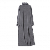 Картинка Платье длинное теплая пегая ткань высокий ворот от магазина LonnaMag