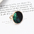 картинка Кольцо крупный круг зеленый наполовину черный от магазина LonnaMag