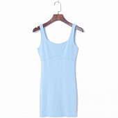 Картинка Платье мини стрейч по фигуре лямки шов под грудью от магазина LonnaMag