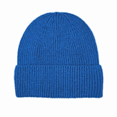 картинка Шапка бини ровный трикотаж узкий рубчик с подворотом от магазина LonnaMag