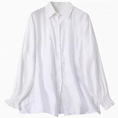 Картинка Рубашка белая широкая манжеты на резинках от магазина LonnaMag