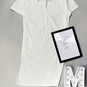 Картинка Платье прямое верх рубашкой короткий рукав 5 пуговиц от магазина LonnaMag