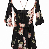 Картинка Комбинезон шифон открытые плечи цветочный принт от магазина LonnaMag