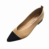 картинка Туфли из ткани с острым контрастным носом  от магазина LonnaMag