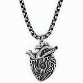картинка Кулон чернение сердце орган на цепочке от магазина LonnaMag