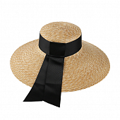 картинка Шляпа соломенная широкая черная лента от магазина LonnaMag