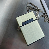 картинка Сумка мини портсигар металлическая + цепочка маленькие круглые звенья от магазина LonnaMag