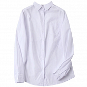 Рубашка белая хлопок oversize 1 карман