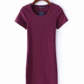 Картинка Платье АА мини короткий рукав футболка стрейч basic от магазина LonnaMag