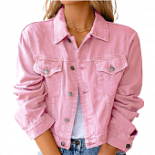 Картинка Куртка джинс basic цветная короткая от магазина LonnaMag