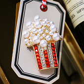 картинка Брошь попкорн камни жемчуг от магазина LonnaMag