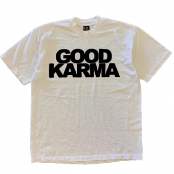 Футболка oversize (260 гр.) черная надпись GOOD KARMA