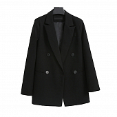 Картинка Пиджак свободный черный 4 черные пуговицы от магазина LonnaMag