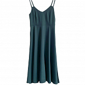 Картинка Платье миди двойные тонкие лямки юбка клеш вытачки на груди от магазина LonnaMag