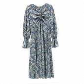 Картинка Платье миди длинный рукав принт светлые цветочки от магазина LonnaMag