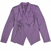 Картинка Пиджак сиреневый открытая спина принт девушка от магазина LonnaMag