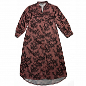 Картинка Платье рубашка миди принт зебры на розовом фоне от магазина LonnaMag