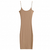 Картинка Платье майка миди эластичное очень тонкие лямки однотон от магазина LonnaMag