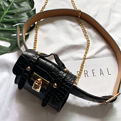 картинка Ремень рельеф крокодил + мини сумка с замком + цепь от магазина LonnaMag