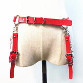 картинка Ремень по бокам кольца с 2 цепочкамии 2 ремнями от магазина LonnaMag