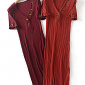 Картинка Платье по фигуре в рубчик крупные черепаховые пуговицы от магазина LonnaMag