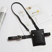 картинка Сумка поясная 2 клепки + ремень через плечо от магазина LonnaMag