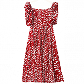 Картинка Платье миди рукав фонарик белые точки от магазина LonnaMag